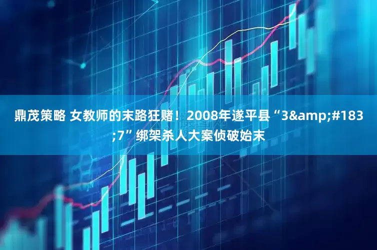 鼎茂策略 女教师的末路狂赌！2008年遂平县“3&#183;7”绑架杀人大案侦破始末