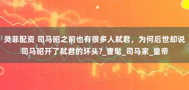 灵菲配资 司马昭之前也有很多人弑君，为何后世却说司马昭开了弑君的坏头?_曹髦_司马家_皇帝